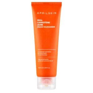 APRIL SKIN Real Carrotene Acne Foam Cleanser 120ml Cleansing Foam K-Beauty New